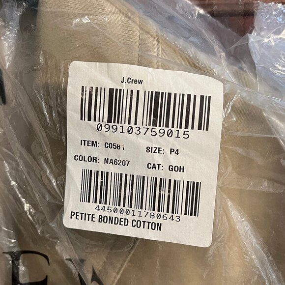 J CREW BONDED COTTON JACKET (PETITE) size 4P -Read It Runs Big - Picture 5 of 14